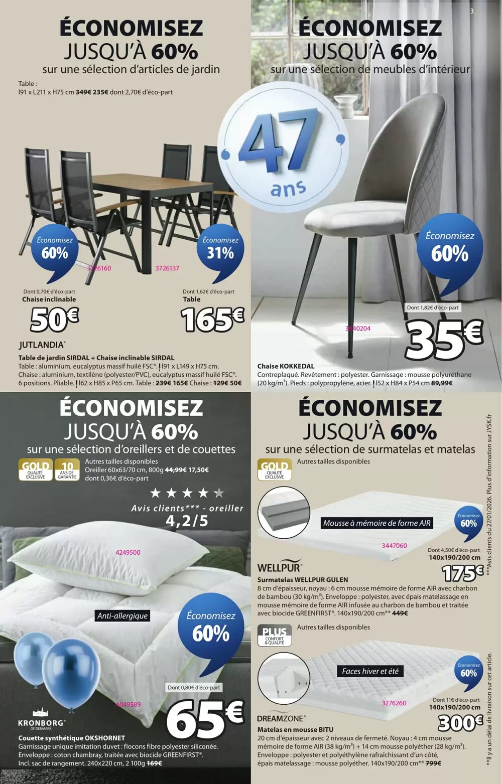 Prospectus promotionnel JYSK valable à partir du 17/03/2026 - Page 3.