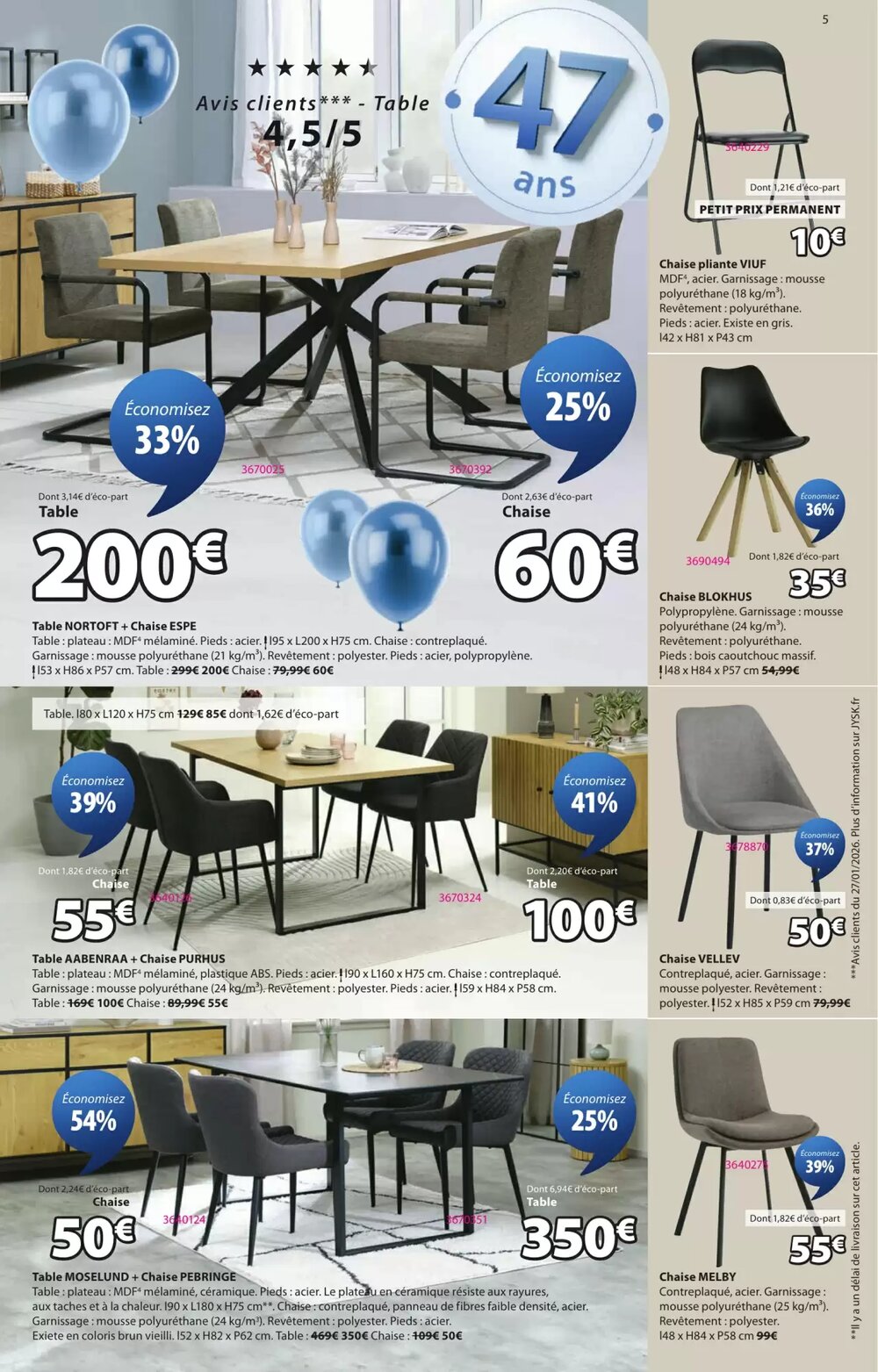 Prospectus promotionnel JYSK valable à partir du 17/03/2026 - Page 5.