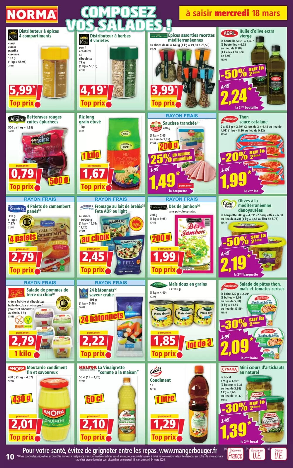 Prospectus promotionnel Norma valable à partir du 18/03/2026 - Page 10.