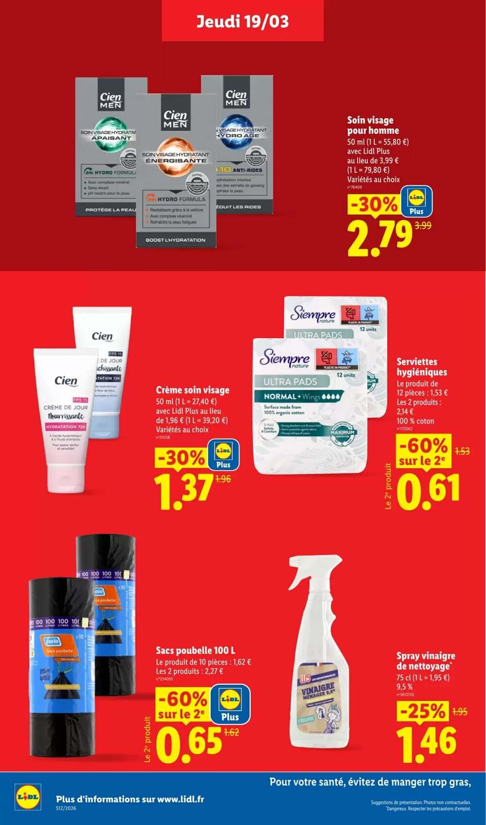 Prospectus promotionnel Lidl valable à partir du 19/03/2026 - Page 12.