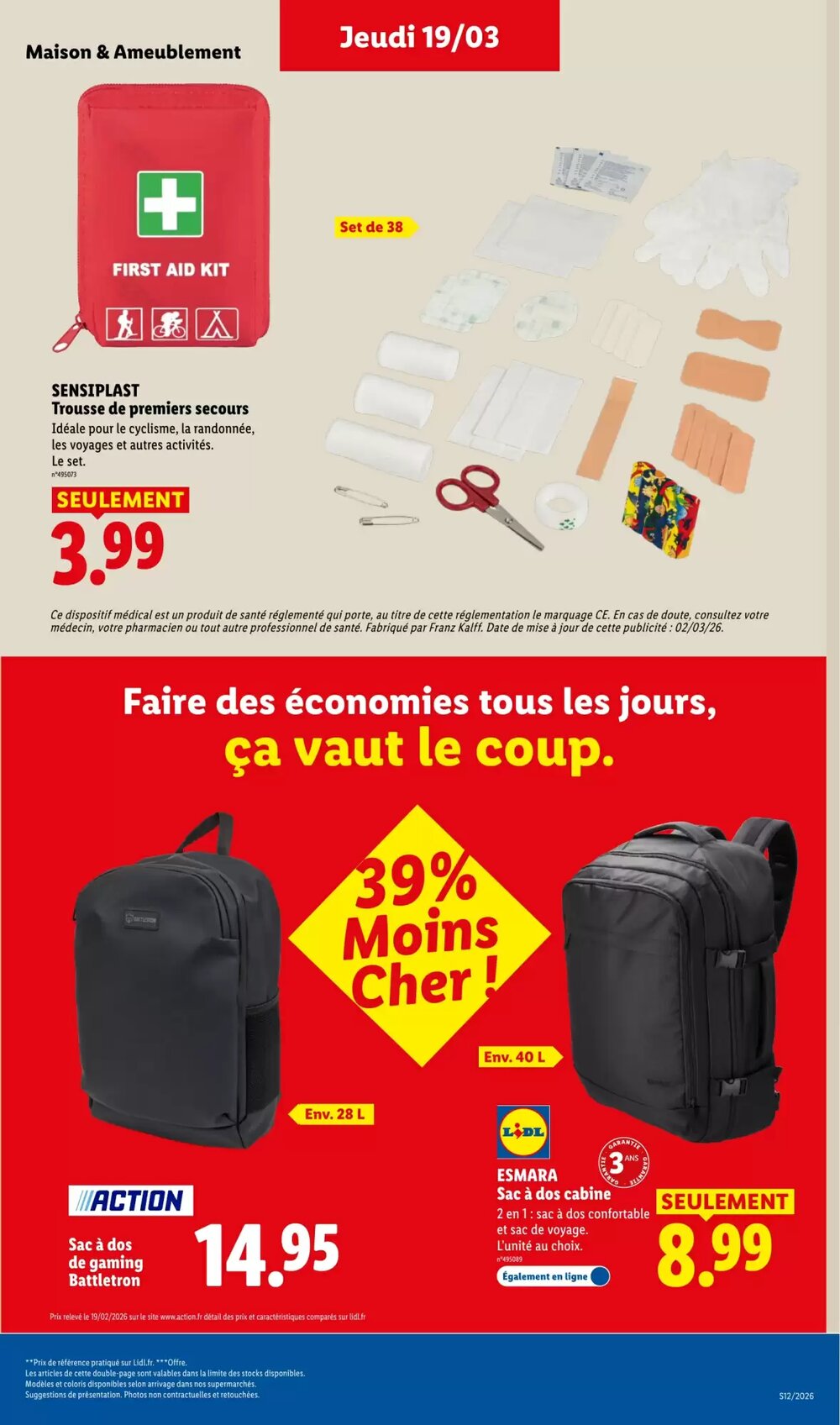 Prospectus promotionnel Lidl valable à partir du 19/03/2026 - Page 45.
