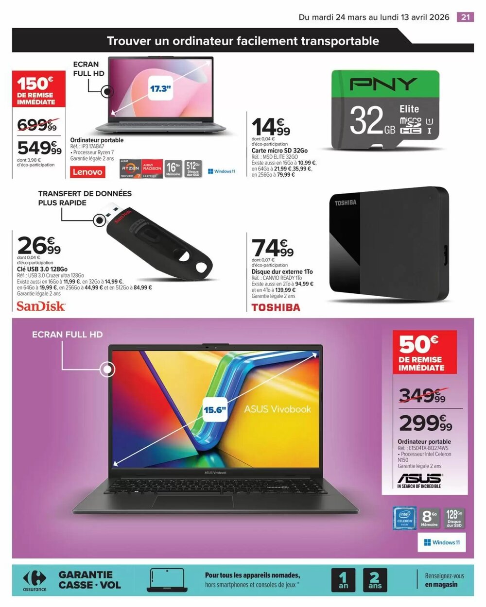Prospectus promotionnel Carrefour valable à partir du 24/03/2026 - Page 21.