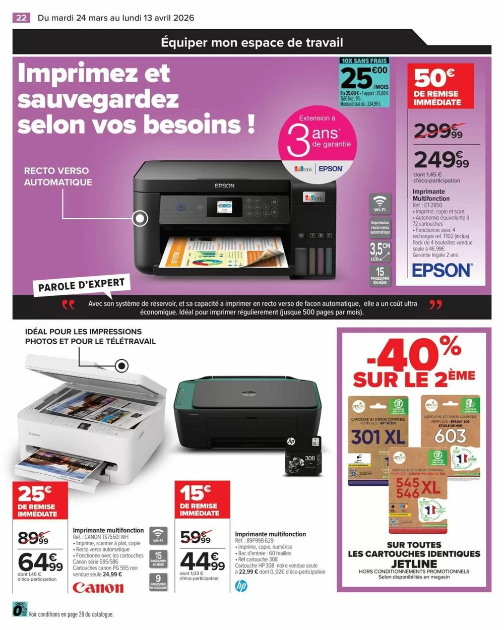 Prospectus promotionnel Carrefour valable à partir du 24/03/2026 - Page 22.