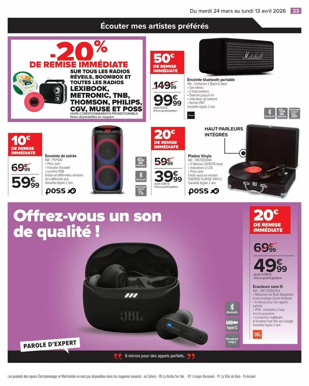 Prospectus promotionnel Carrefour valable à partir du 24/03/2026 - Page 23.