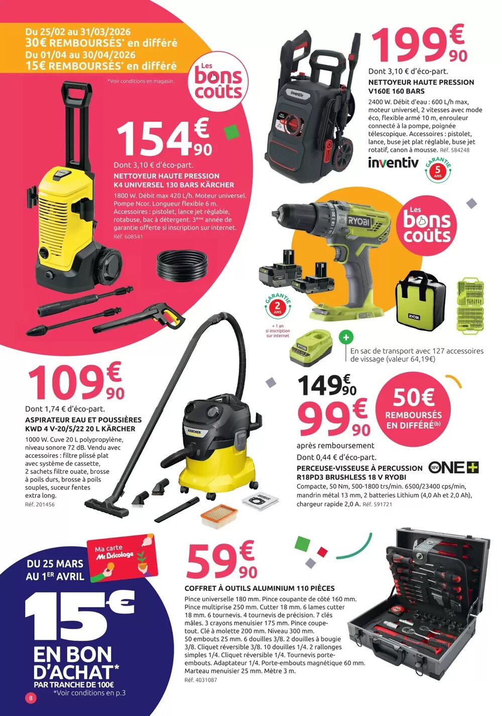 Prospectus promotionnel Mr Bricolage valable à partir du 25/03/2026 - Page 8.