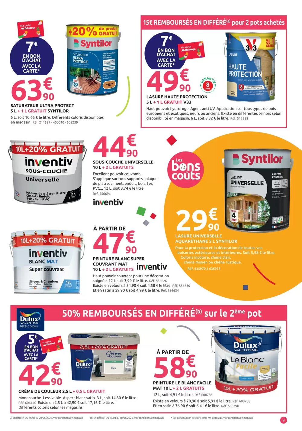 Prospectus promotionnel Mr Bricolage valable à partir du 25/03/2026 - Page 9.