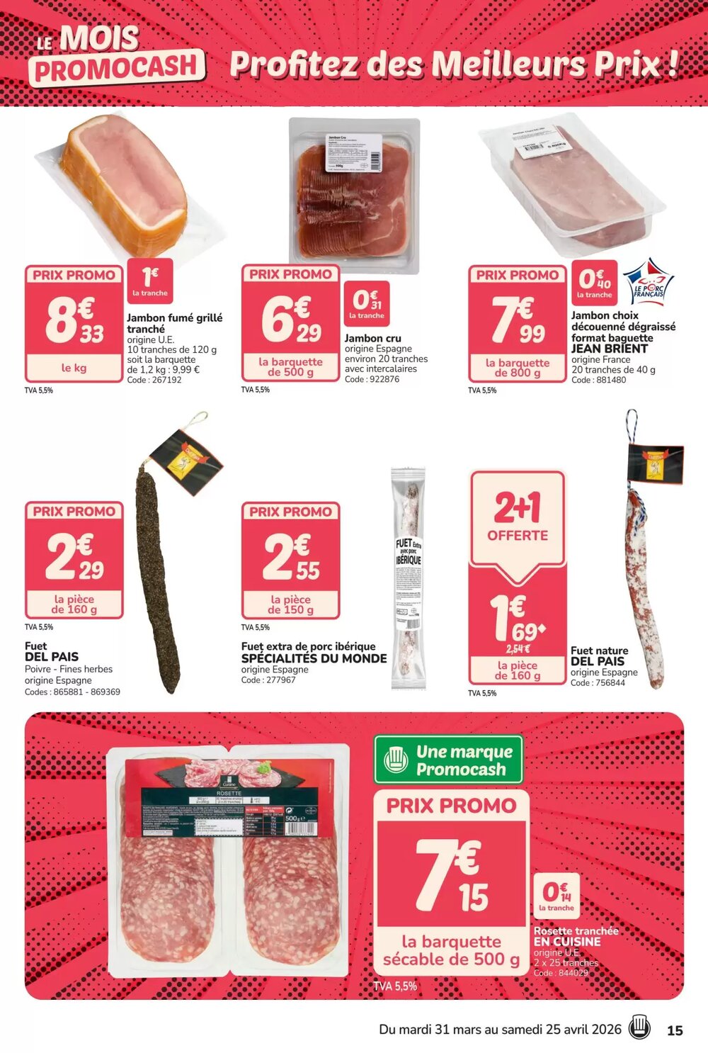 Prospectus promotionnel Promocash valable à partir du 31/03/2026 - Page 15.