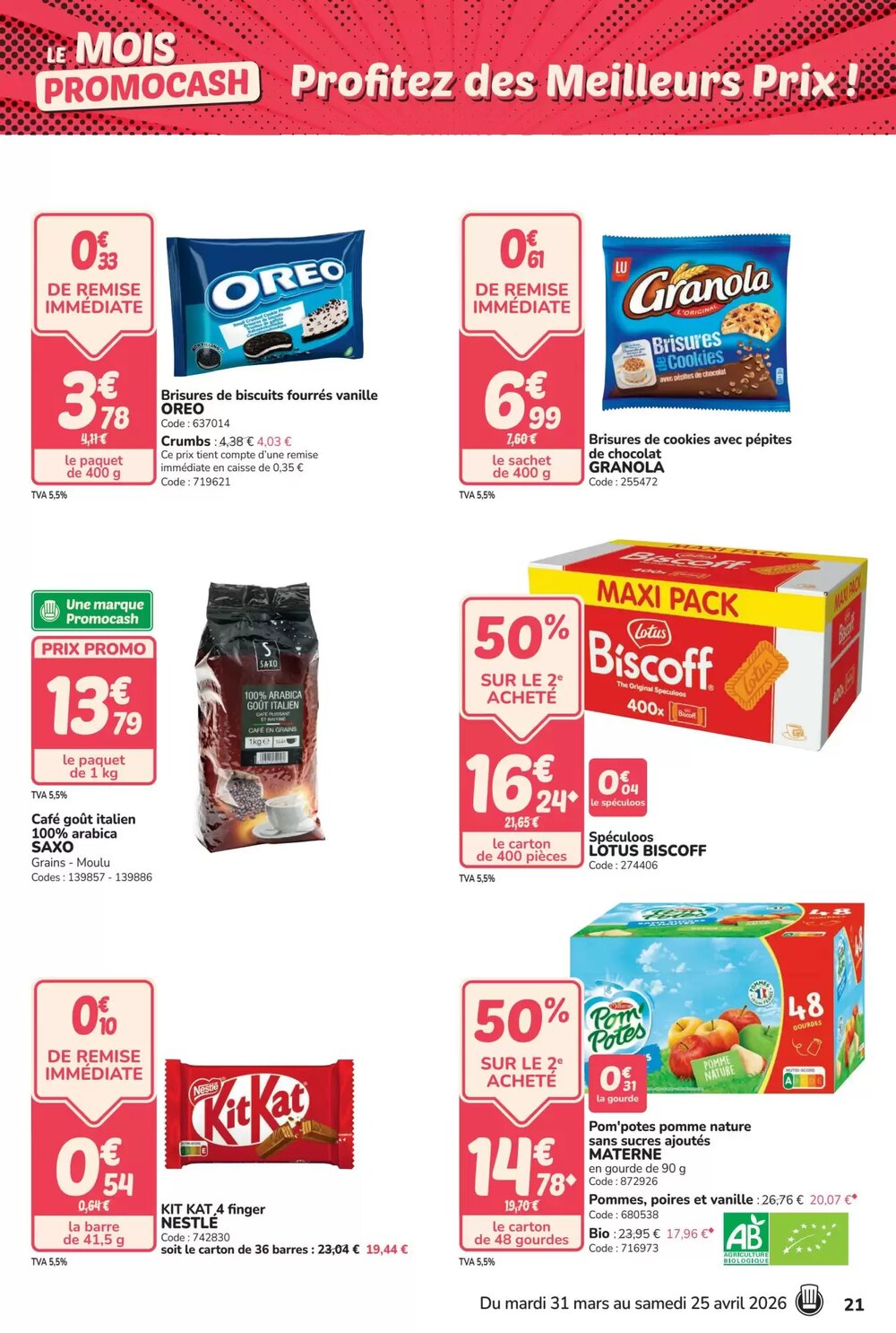 Prospectus promotionnel Promocash valable à partir du 31/03/2026 - Page 21.