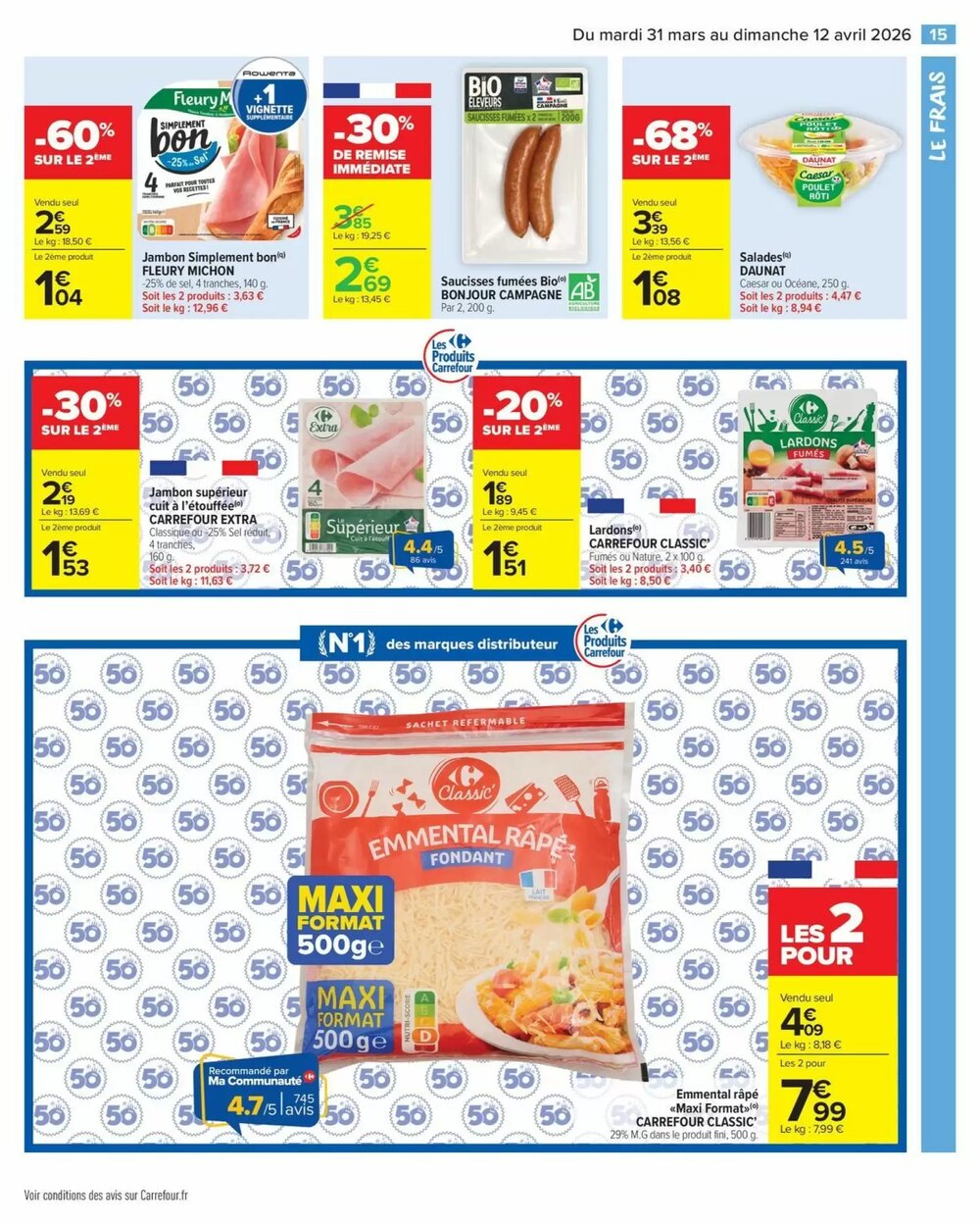 Prospectus promotionnel Carrefour Market valable à partir du 31/03/2026 - Page 17.