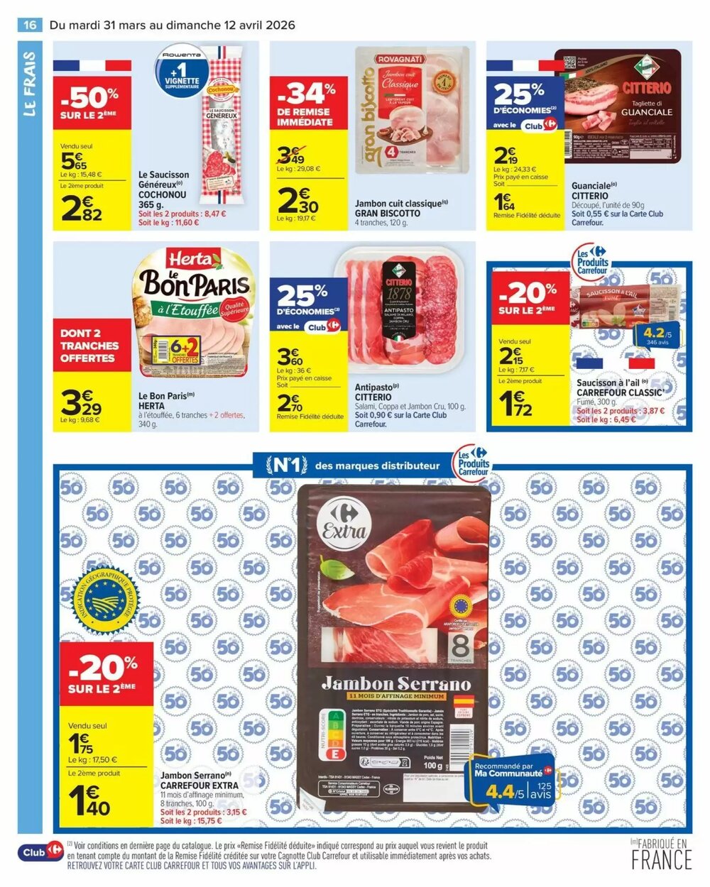 Prospectus promotionnel Carrefour Market valable à partir du 31/03/2026 - Page 18.