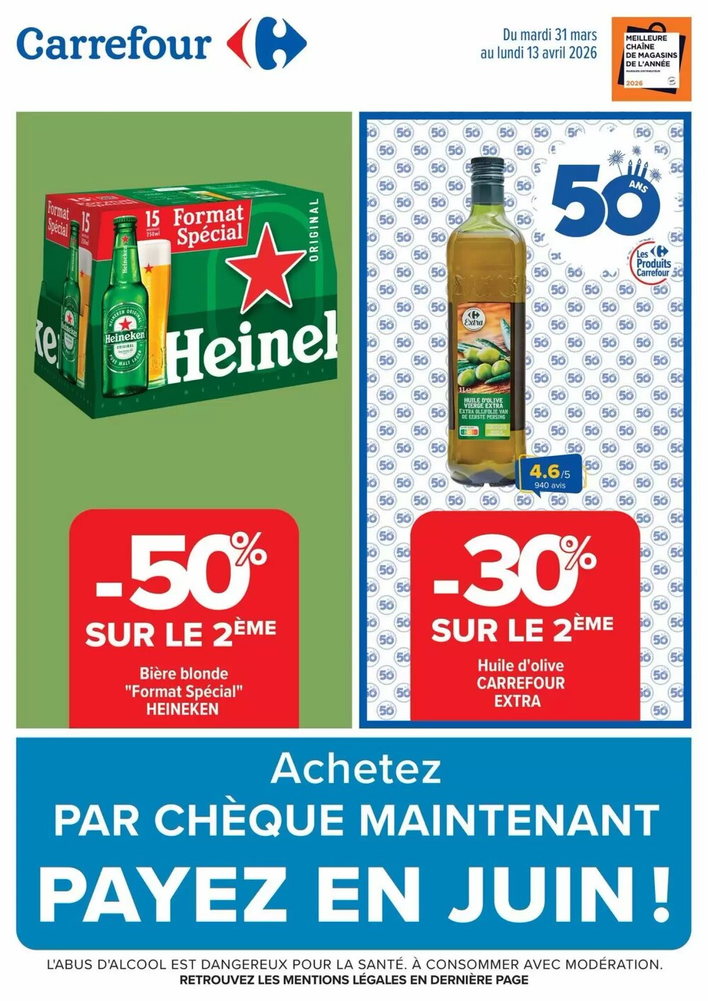 Prospectus promotionnel Carrefour valable à partir du 31/03/2026 - Page 1.