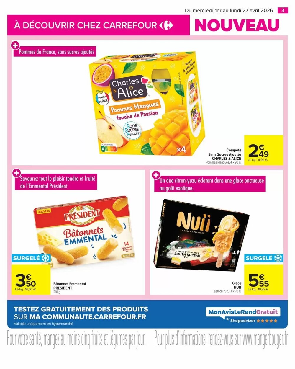 Prospectus promotionnel Carrefour valable à partir du 01/04/2026 - Page 3.