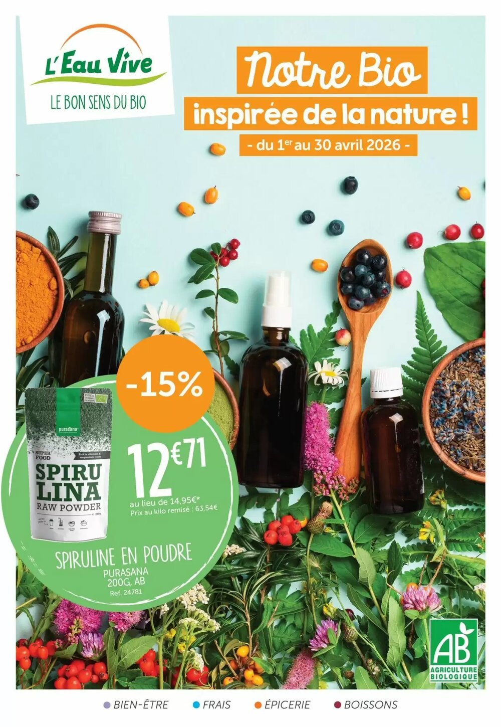 Prospectus promotionnel L'Eau Vive valable à partir du 01/04/2026 - Page 1.