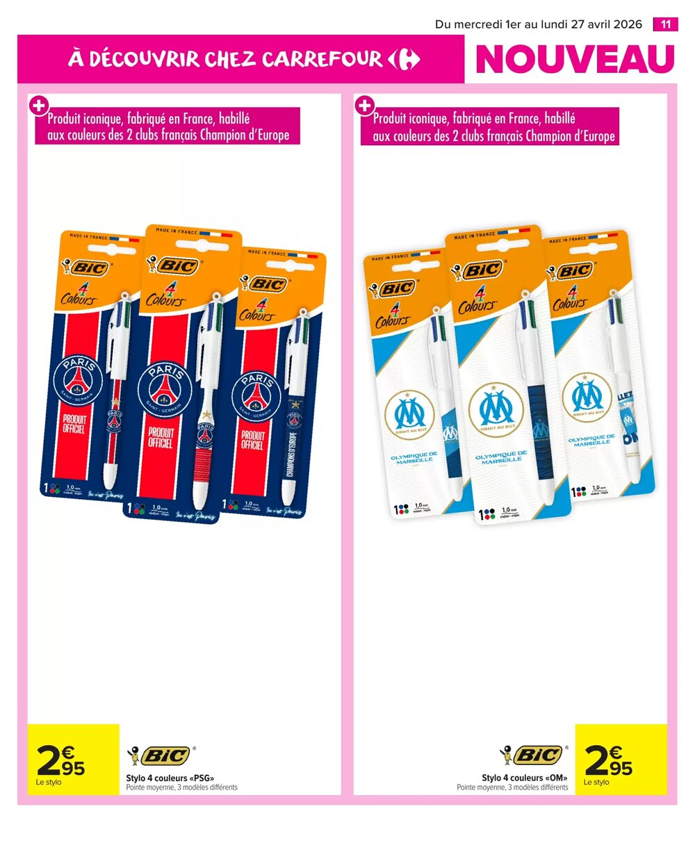 Prospectus promotionnel Carrefour Market valable à partir du 01/04/2026 - Page 11.