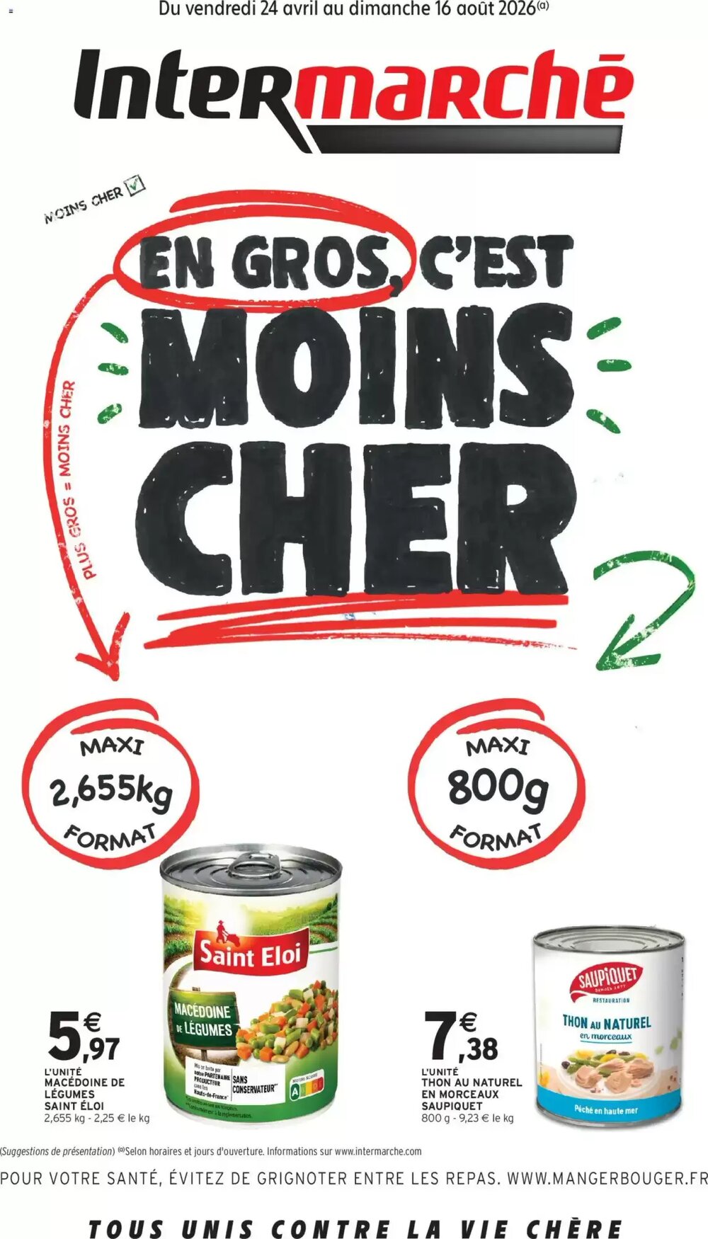 Prospectus promotionnel Intermarché valable à partir du 24/04/2026 - Page 1.
