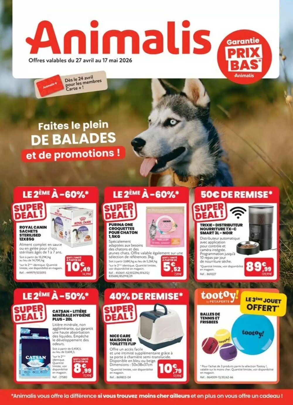 Prospectus promotionnel Animalis valable à partir du 27/04/2026 - Page 1.