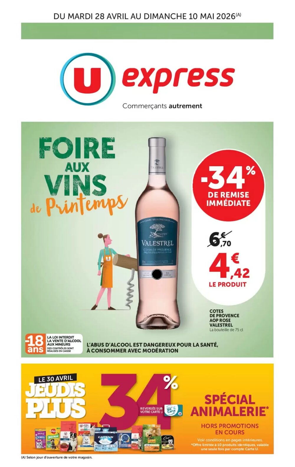 Prospectus promotionnel U Express valable à partir du 28/04/2026 - Page 1.