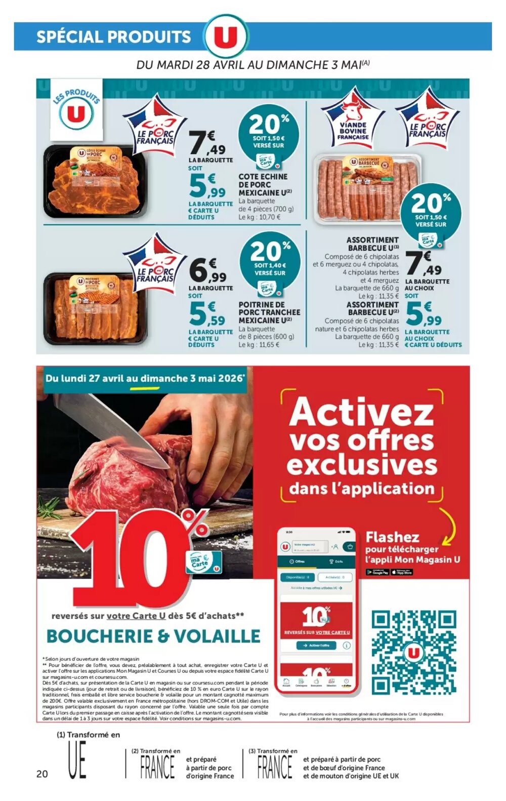 Prospectus promotionnel U Express valable à partir du 28/04/2026 - Page 20.