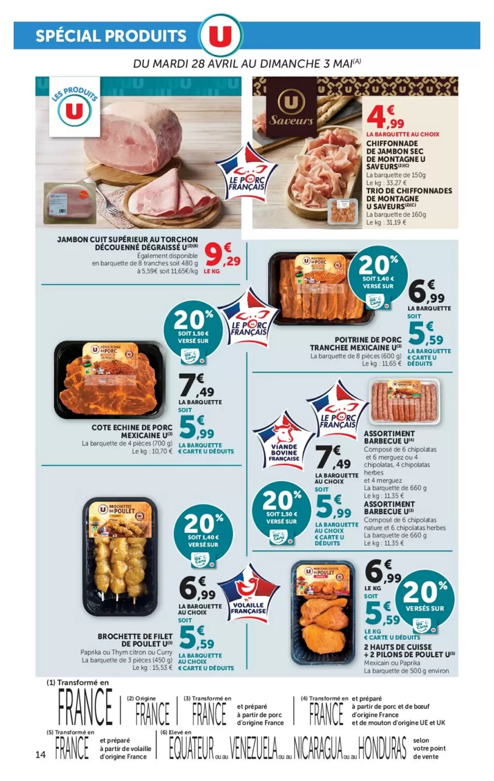 Prospectus promotionnel Super U valable à partir du 28/04/2026 - Page 14.