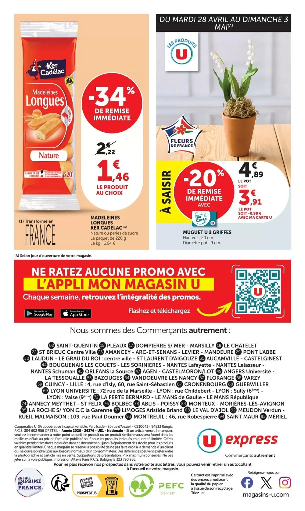 Prospectus promotionnel U Express valable à partir du 28/04/2026 - Page 14.