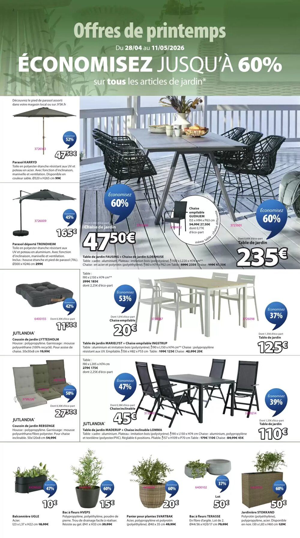 Prospectus promotionnel JYSK valable à partir du 28/04/2026 - Page 2.