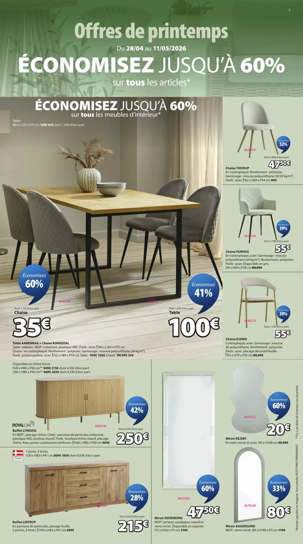 Prospectus promotionnel JYSK valable à partir du 28/04/2026 - Page 5.