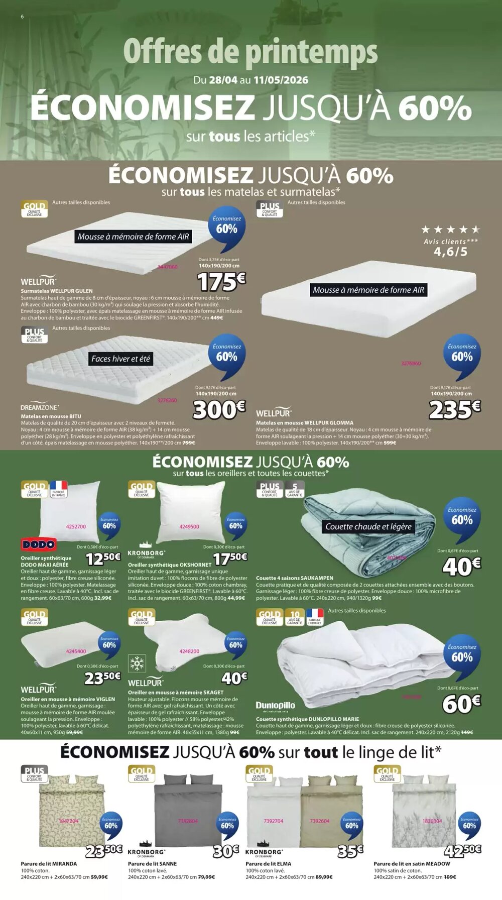 Prospectus promotionnel JYSK valable à partir du 28/04/2026 - Page 6.