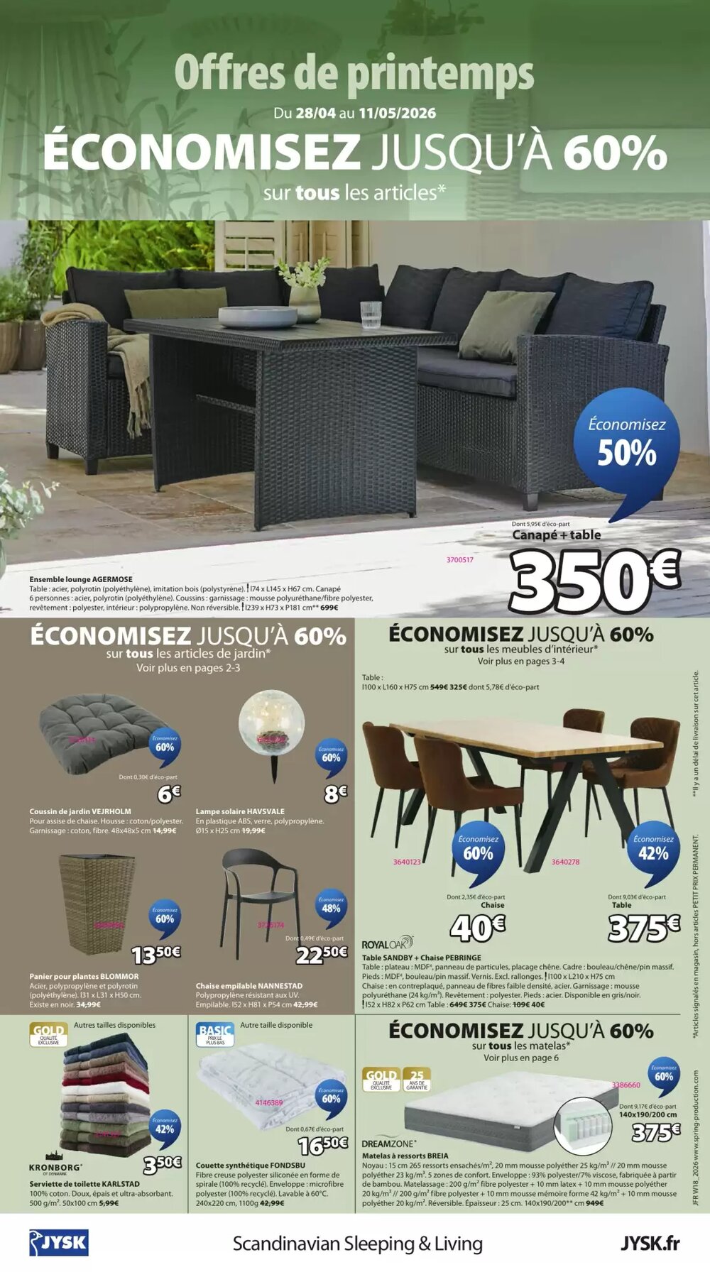 Prospectus promotionnel JYSK valable à partir du 28/04/2026 - Page 8.
