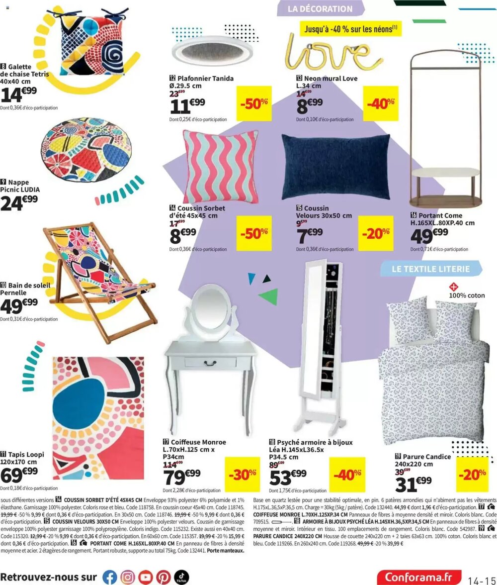 Prospectus promotionnel Conforama valable à partir du 28/04/2026 - Page 15.