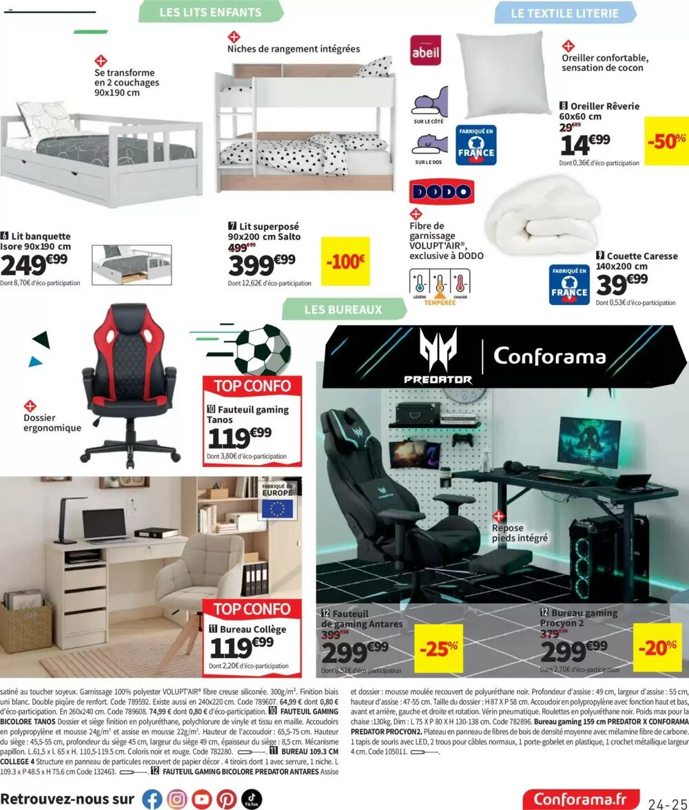 Prospectus promotionnel Conforama valable à partir du 28/04/2026 - Page 25.