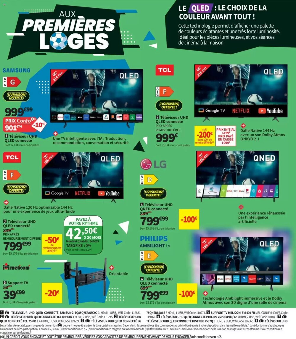 Prospectus promotionnel Conforama valable à partir du 28/04/2026 - Page 6.
