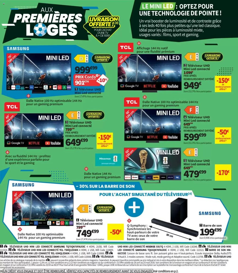 Prospectus promotionnel Conforama valable à partir du 28/04/2026 - Page 8.