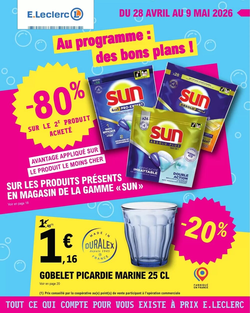 Prospectus promotionnel E.Leclerc valable à partir du 28/04/2026 - Page 1.
