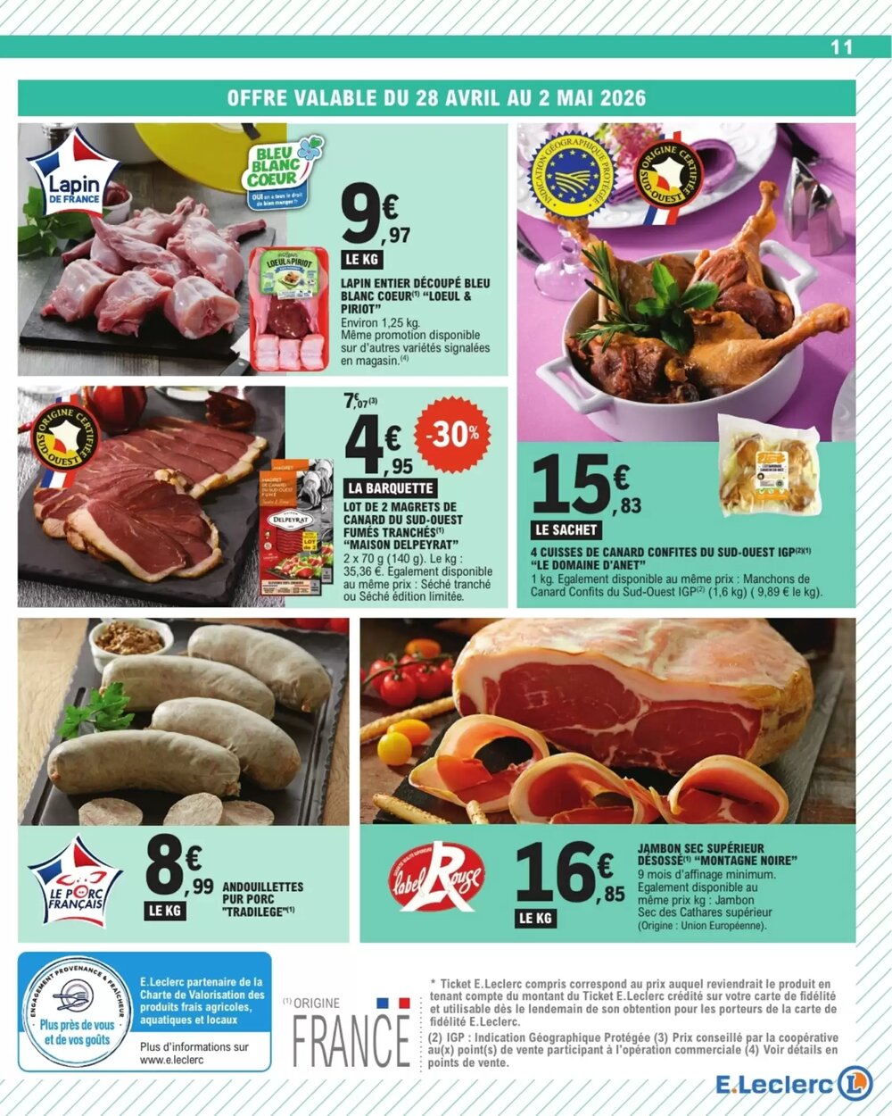 Prospectus promotionnel E.Leclerc valable à partir du 28/04/2026 - Page 11.