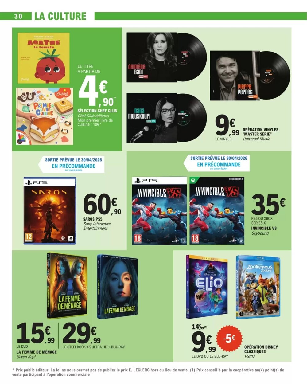 Prospectus promotionnel E.Leclerc valable à partir du 28/04/2026 - Page 30.