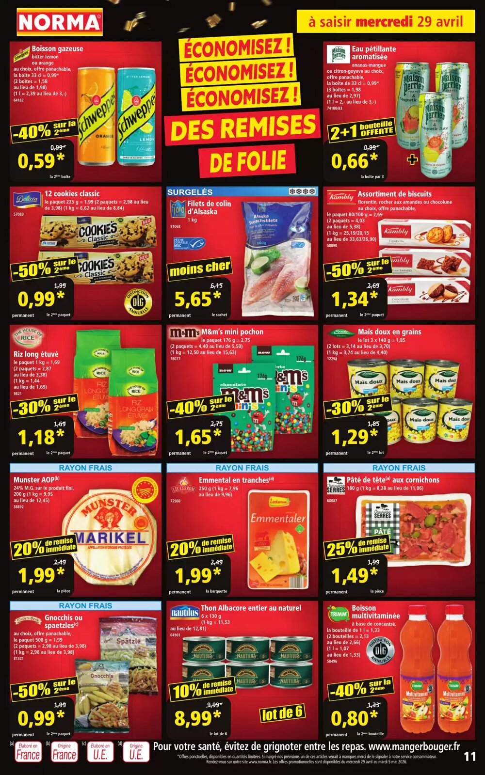 Prospectus promotionnel Norma valable à partir du 29/04/2026 - Page 11.