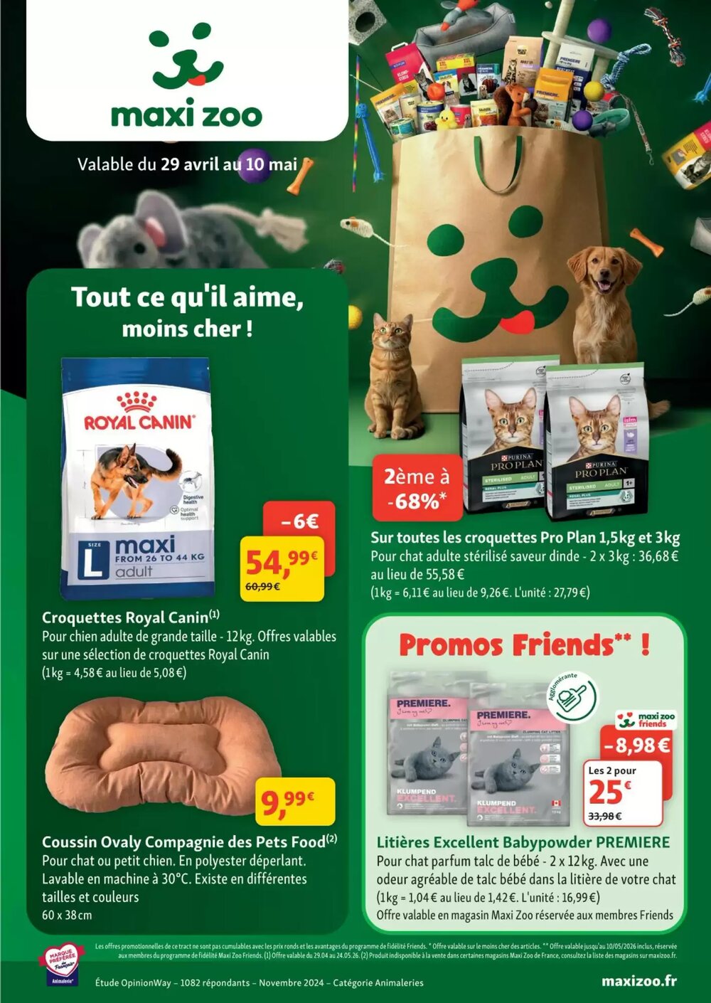 Prospectus promotionnel Maxi Zoo valable à partir du 29/04/2026 - Page 1.