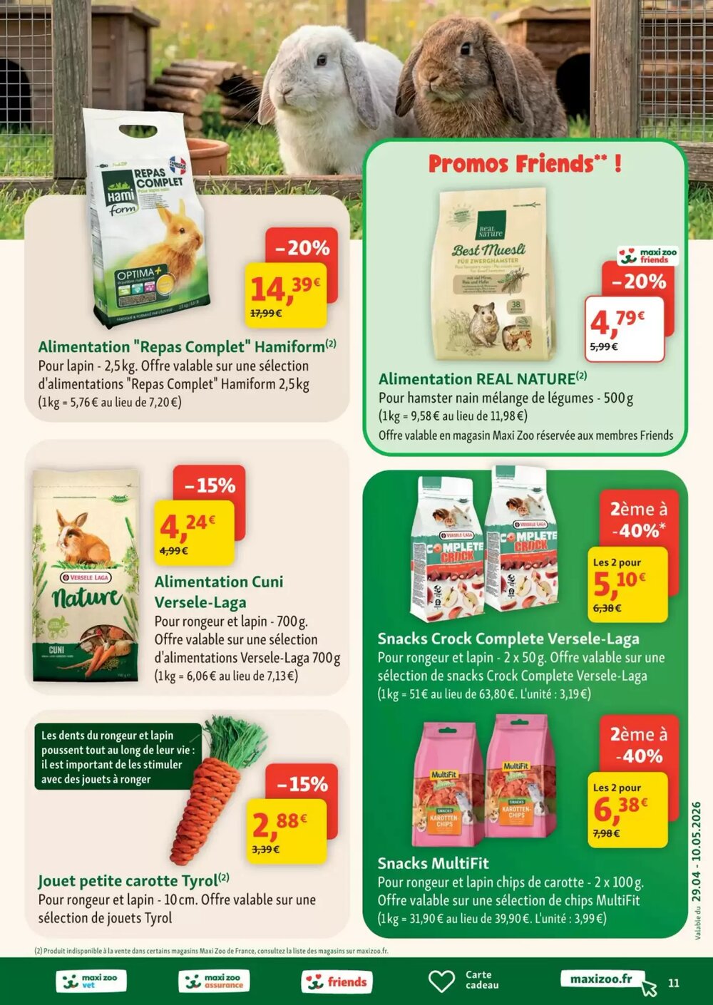 Prospectus promotionnel Maxi Zoo valable à partir du 29/04/2026 - Page 11.