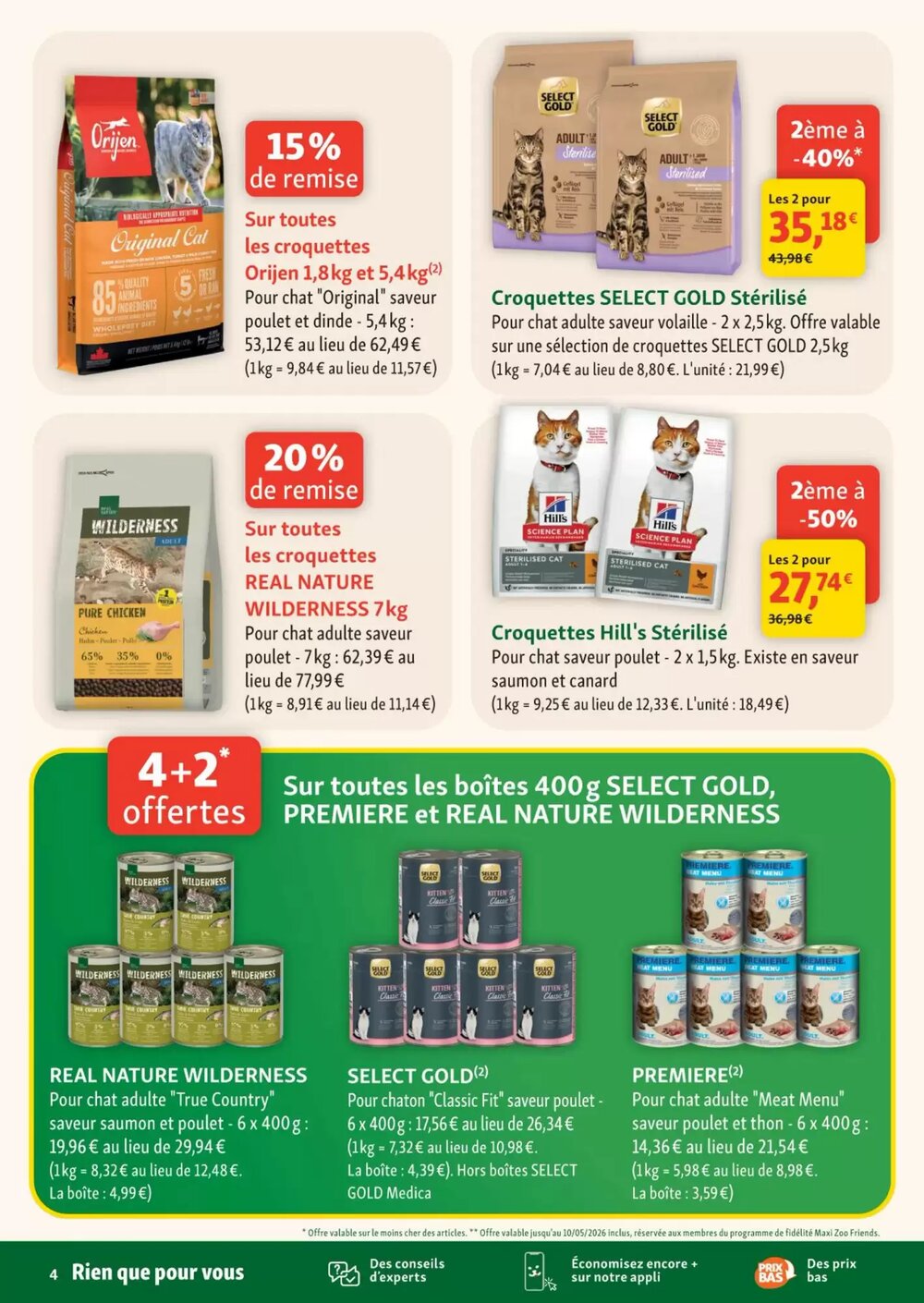 Prospectus promotionnel Maxi Zoo valable à partir du 29/04/2026 - Page 4.