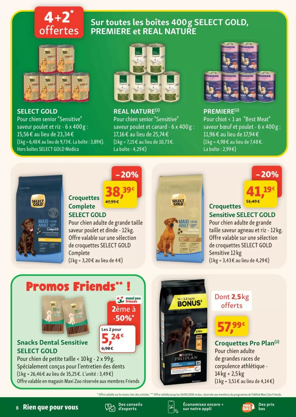 Prospectus promotionnel Maxi Zoo valable à partir du 29/04/2026 - Page 8.