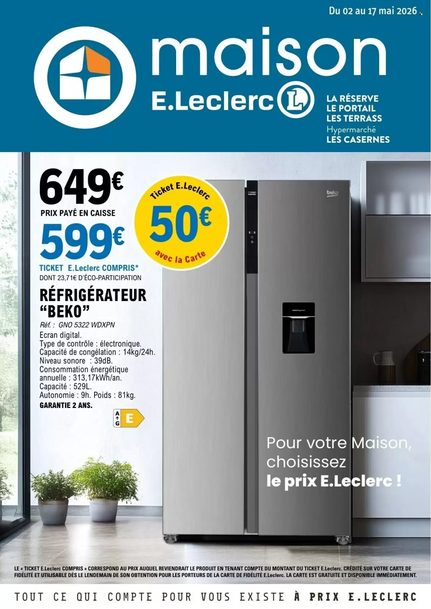 Prospectus promotionnel E.Leclerc valable à partir du 02/05/2026 - Page 1.