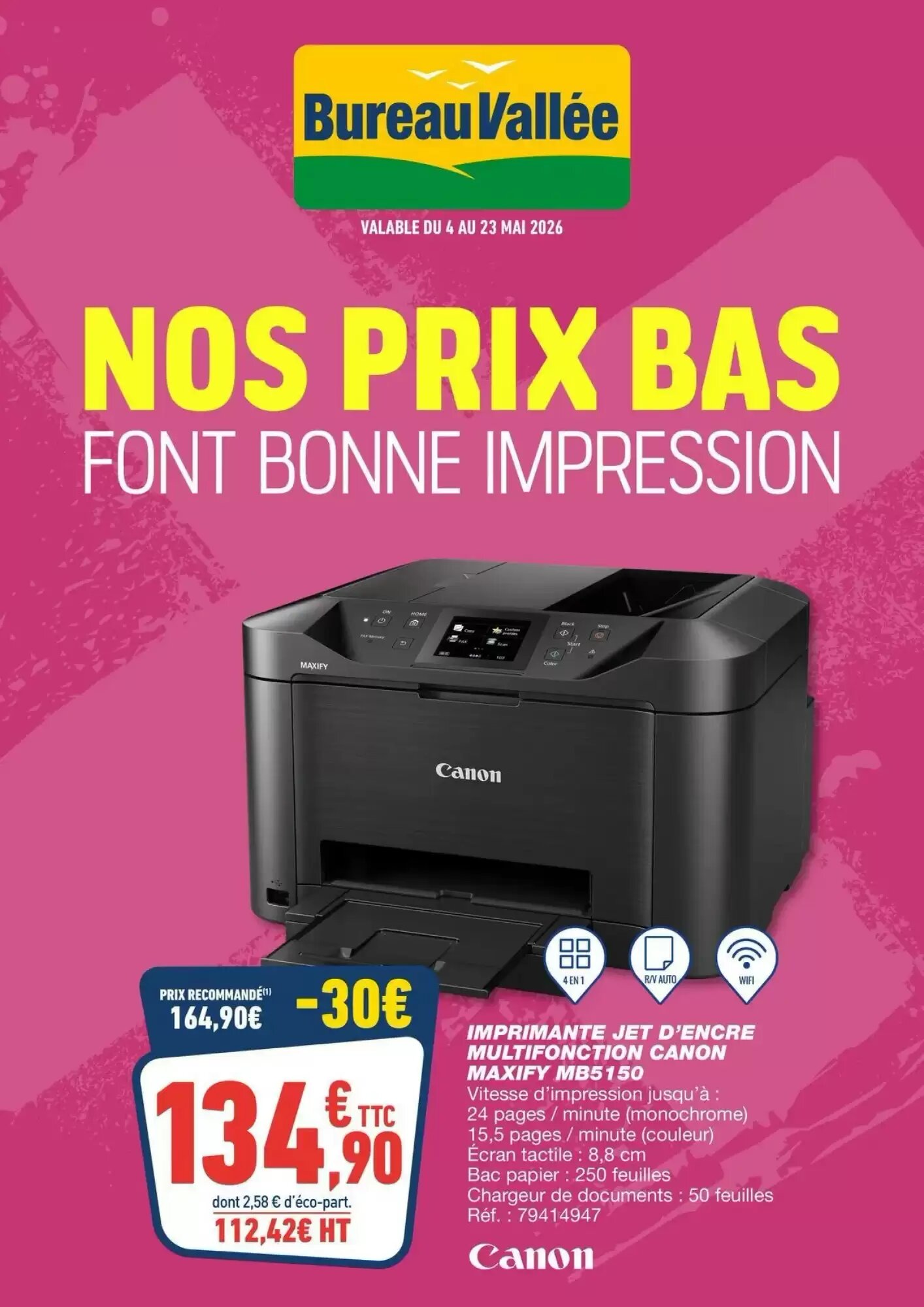 Prospectus promotionnel Bureau Vallée valable à partir du 03/05/2026 - Page 1.