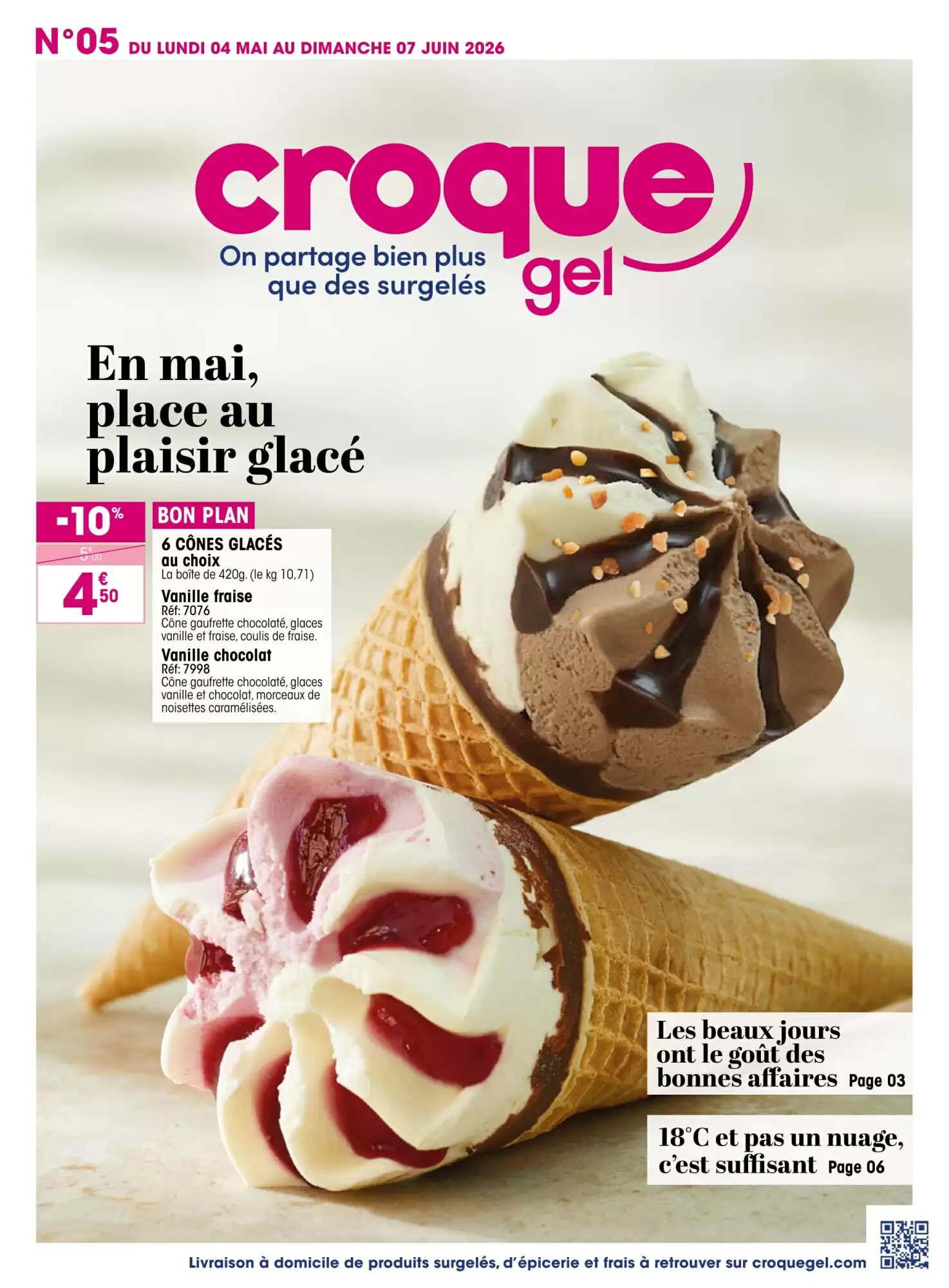 Prospectus promotionnel Croque Gel valable à partir du 04/05/2026 - Page 1.