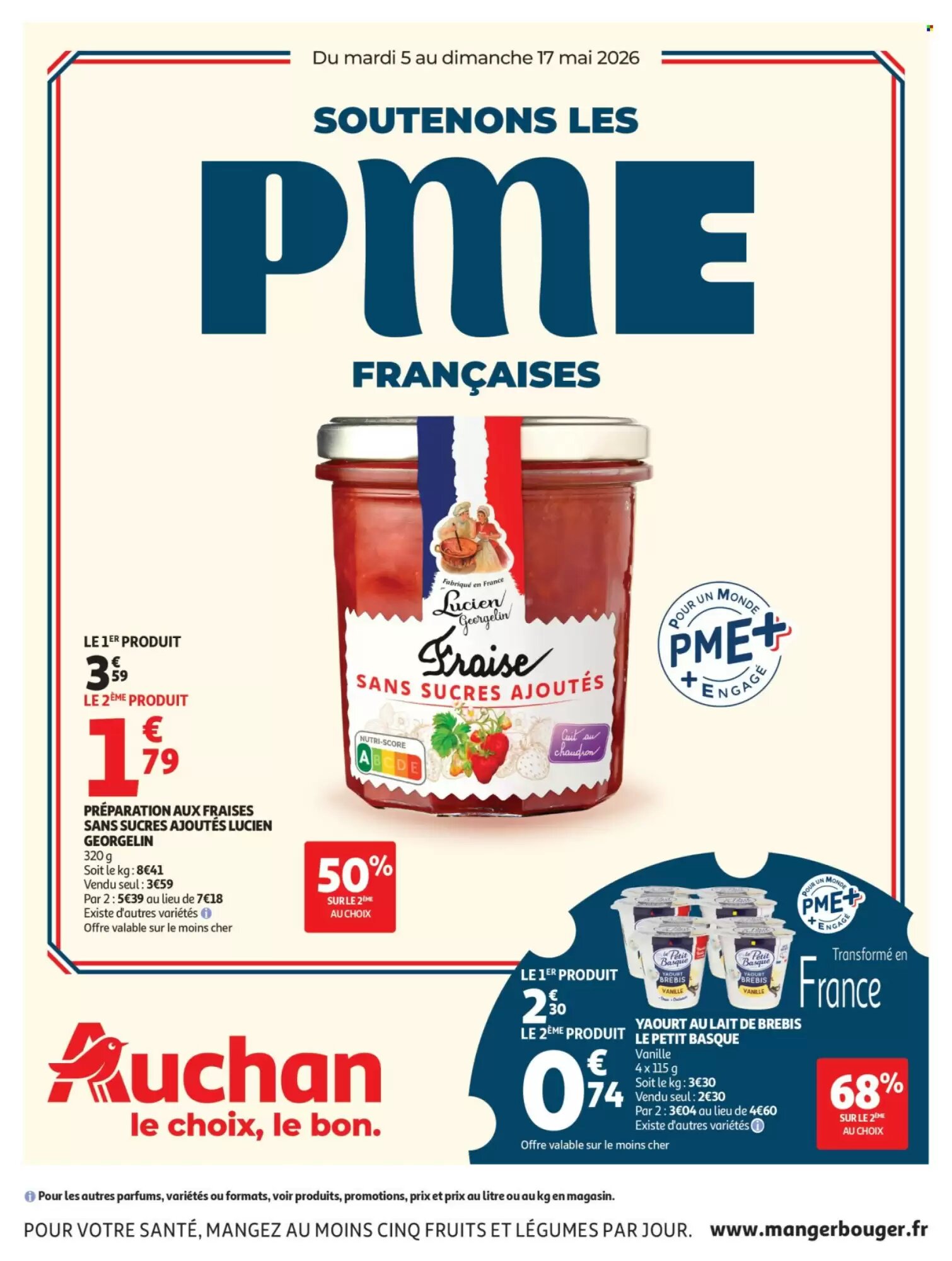 Prospectus promotionnel Auchan valable à partir du 05/05/2026 - Page 1.