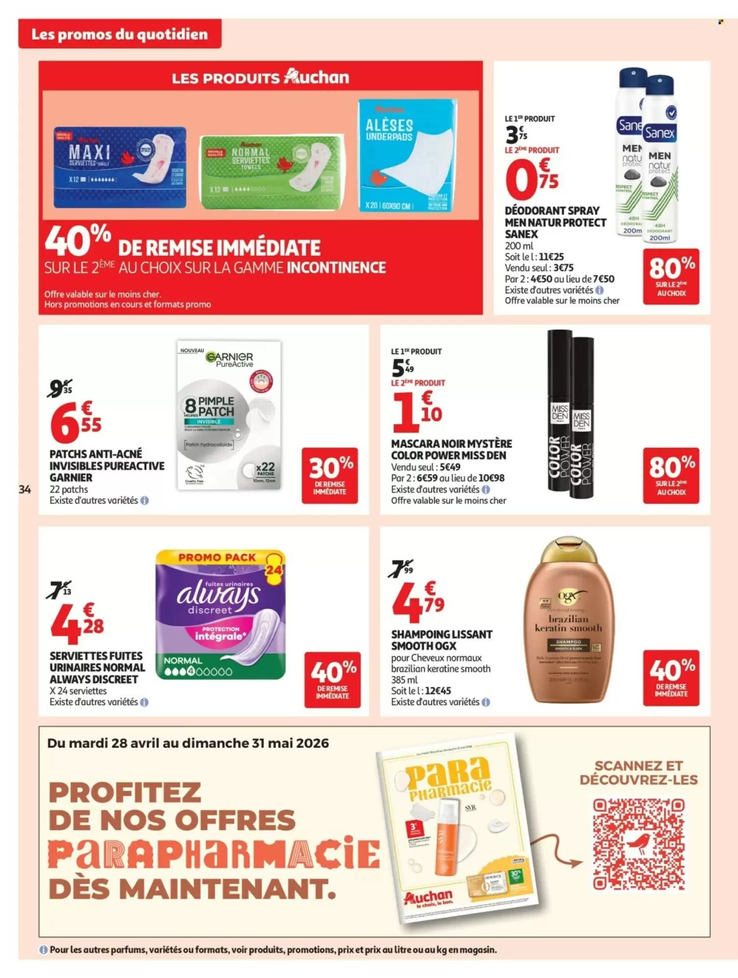 Prospectus promotionnel Auchan valable à partir du 05/05/2026 - Page 34.