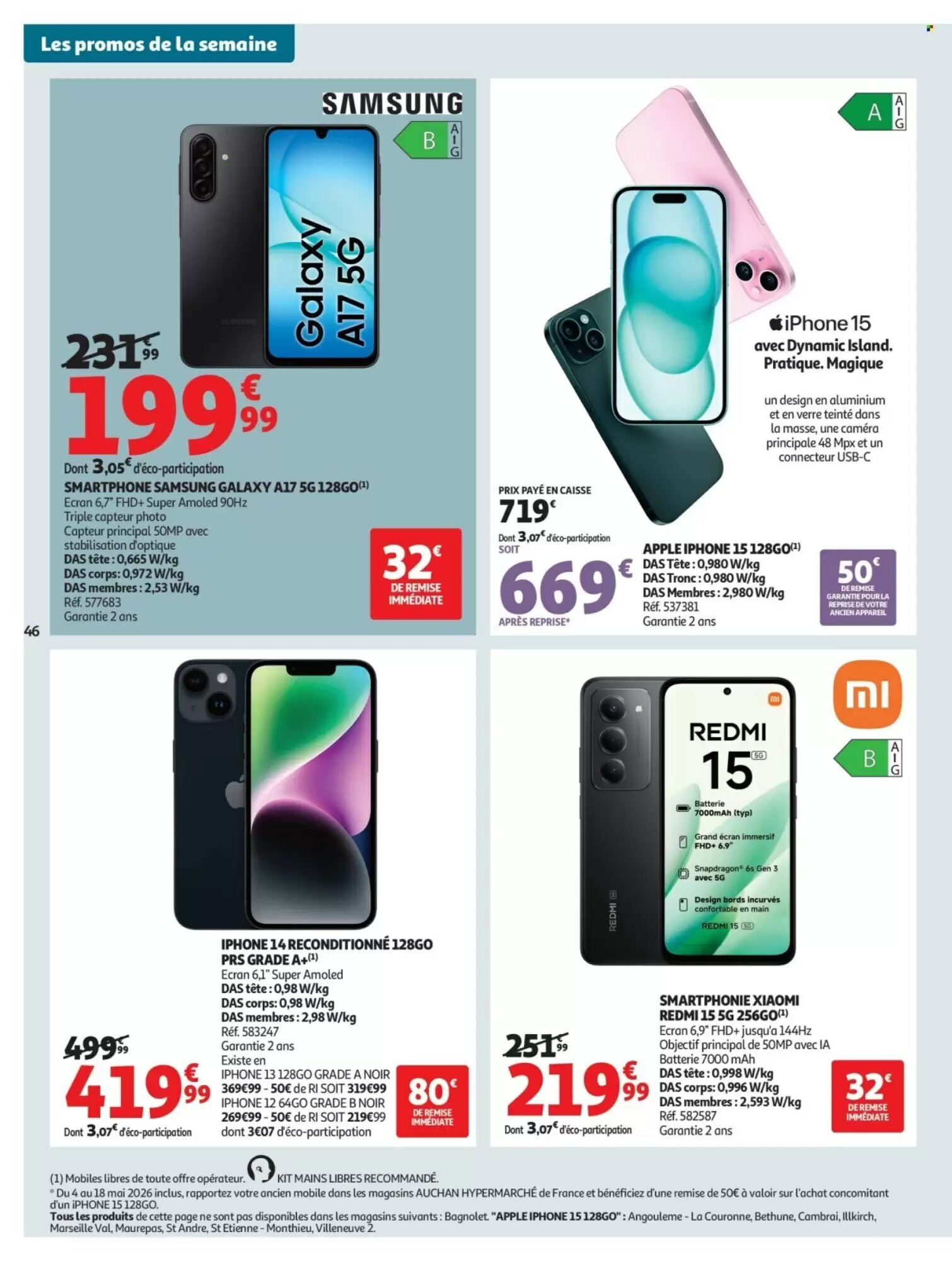 Prospectus promotionnel Auchan valable à partir du 05/05/2026 - Page 46.