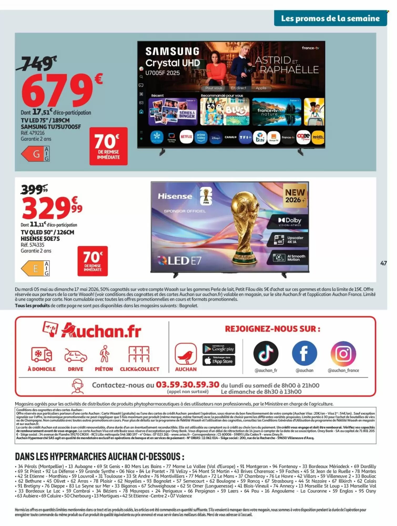 Prospectus promotionnel Auchan valable à partir du 05/05/2026 - Page 47.