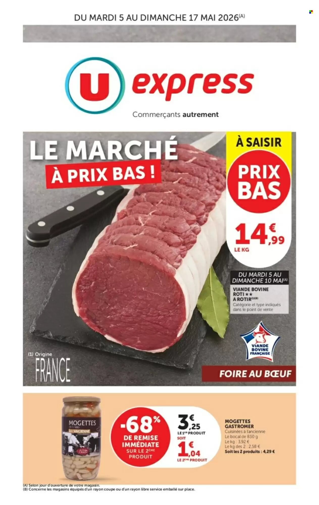 Prospectus promotionnel U Express valable à partir du 05/05/2026 - Page 1.