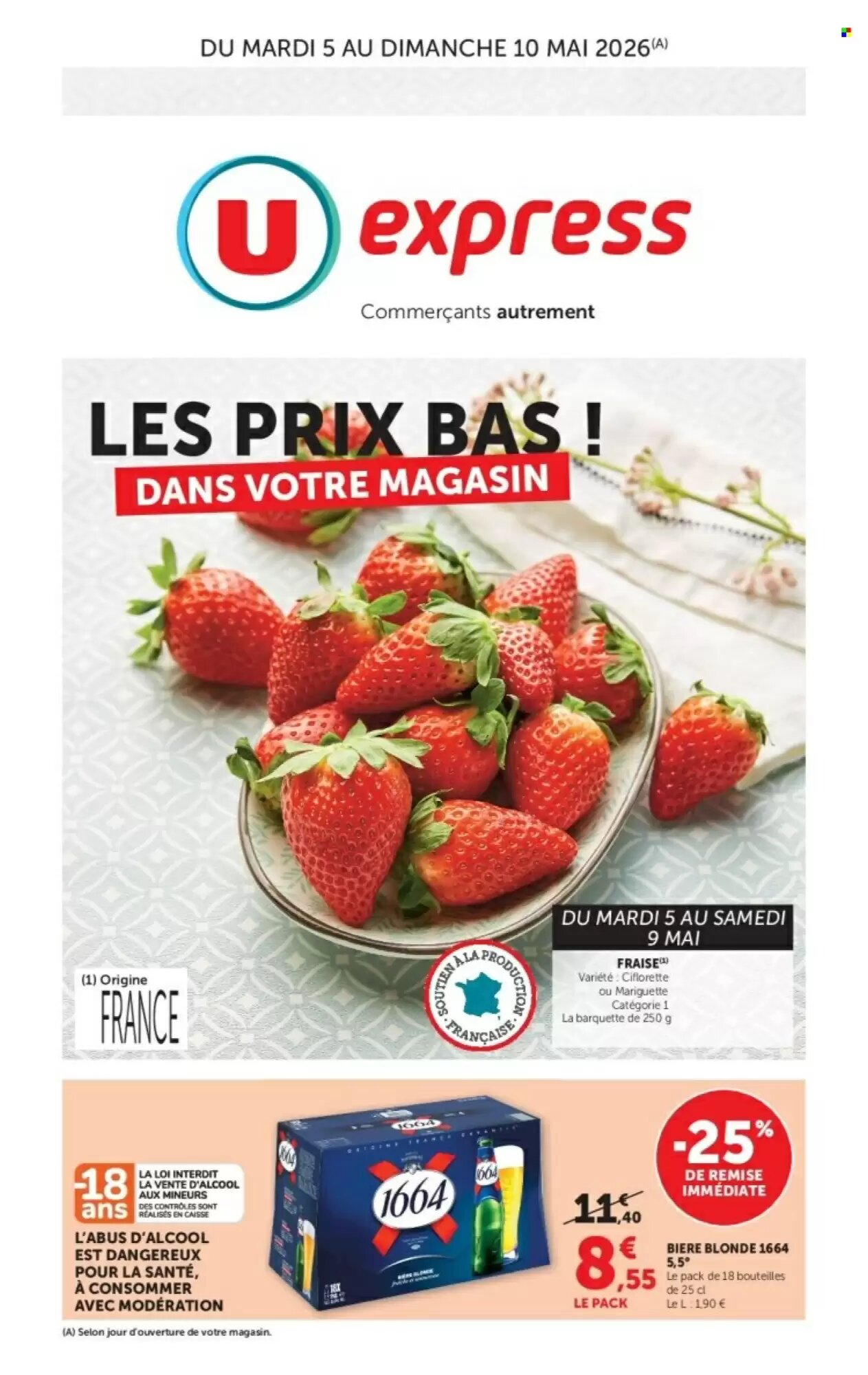 Prospectus promotionnel U Express valable à partir du 05/05/2026 - Page 1.