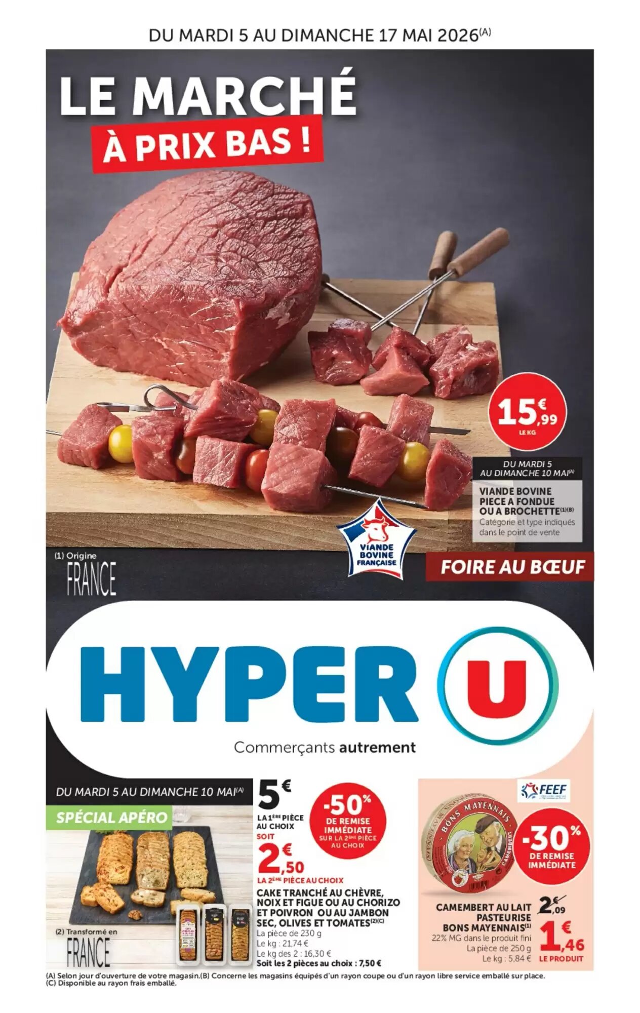 Prospectus promotionnel Hyper U valable à partir du 05/05/2026 - Page 1.